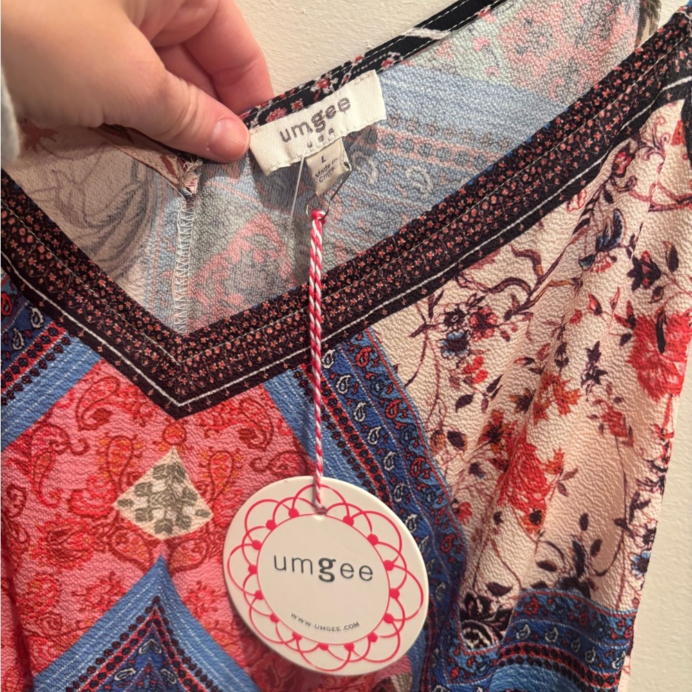 Multicolor Bohemian jumpsuit patchwork colorful b… - image 5